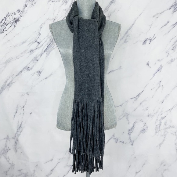 Lucky Brand | Dark Grey Solid Brushed Scarf - Picture 1 of 11